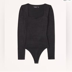Abercrombie & Fitch long sleeve cozy black bodysuit